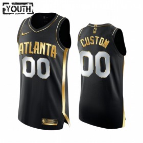 Camiseta Niños Atlanta Hawks Personalizadas 2020-21 Negro Golden Edition Swingman